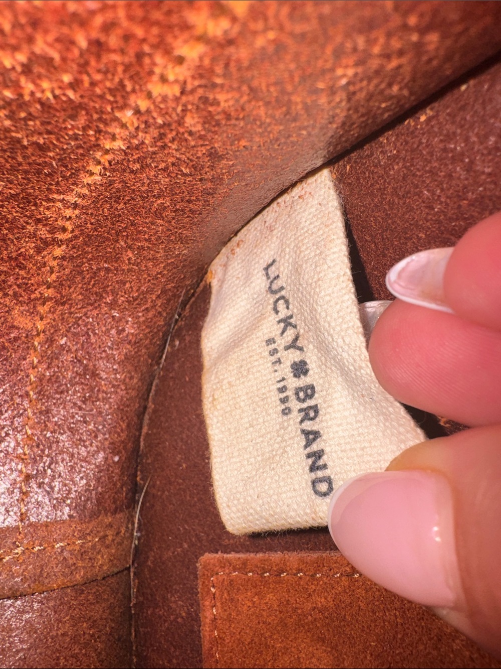 Lucky Brand Rustic Brown Leather Crossbody Satchel - Picture 11 of 13
